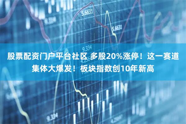 股票配资门户平台社区 多股20%涨停！这一赛道集体大爆发！板块指数创10年新高