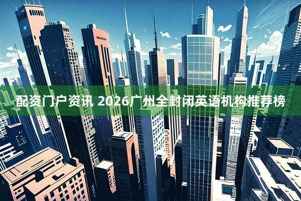 配资门户资讯 2026广州全封闭英语机构推荐榜